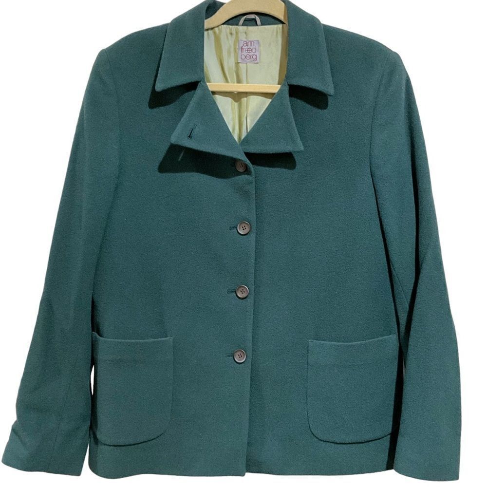 Ann Freedberg Green Blazer Lined Women’s Size Small